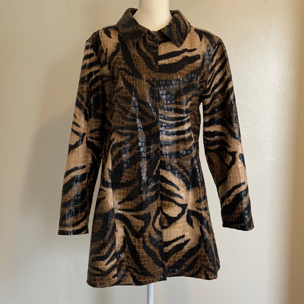 Selene Sport Animal Print Trench Coat